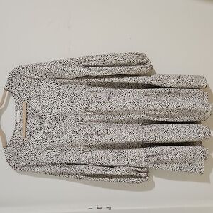 Stellah Black and White Long Sleeve Dress